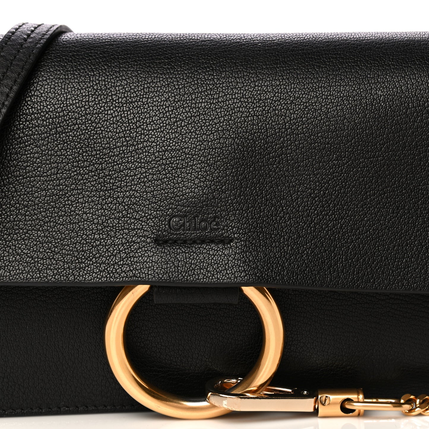Calfskin Small Faye Shoulder Bag Black