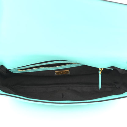Fendi Nappa FF 1974 Embossed Baguette Spring Turquoise 5 of 10
