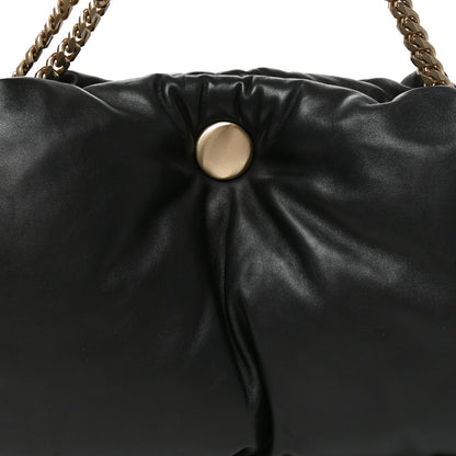 Proenza Schouler Lambskin Puffy Tobo Chain Shoulder Bag Black 7 of 9