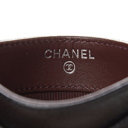 Chanel Caviar Chevron Quilted Card Holder Black 6 of 9