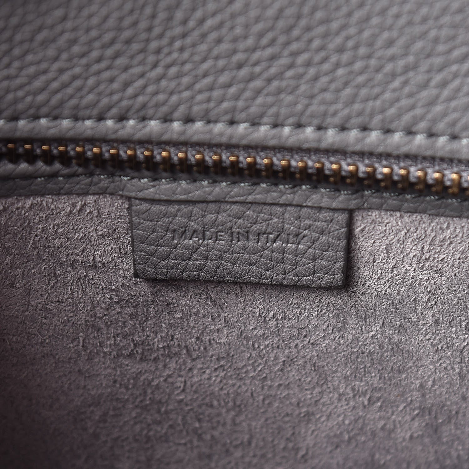 Celine Baby Drummed Calfskin Nano Luggage Kohl 7 of 11