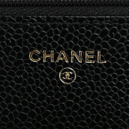 Chanel Caviar Quilted Wallet on Chain WOC Black 6 of 11