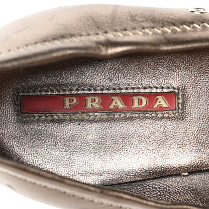Prada Metallic Calfskin Pump 36 Bronze 7 of 7