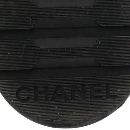 Chanel Shiny Lambskin Quilted Lace Up Combat Boots 38 Black 7 of 11