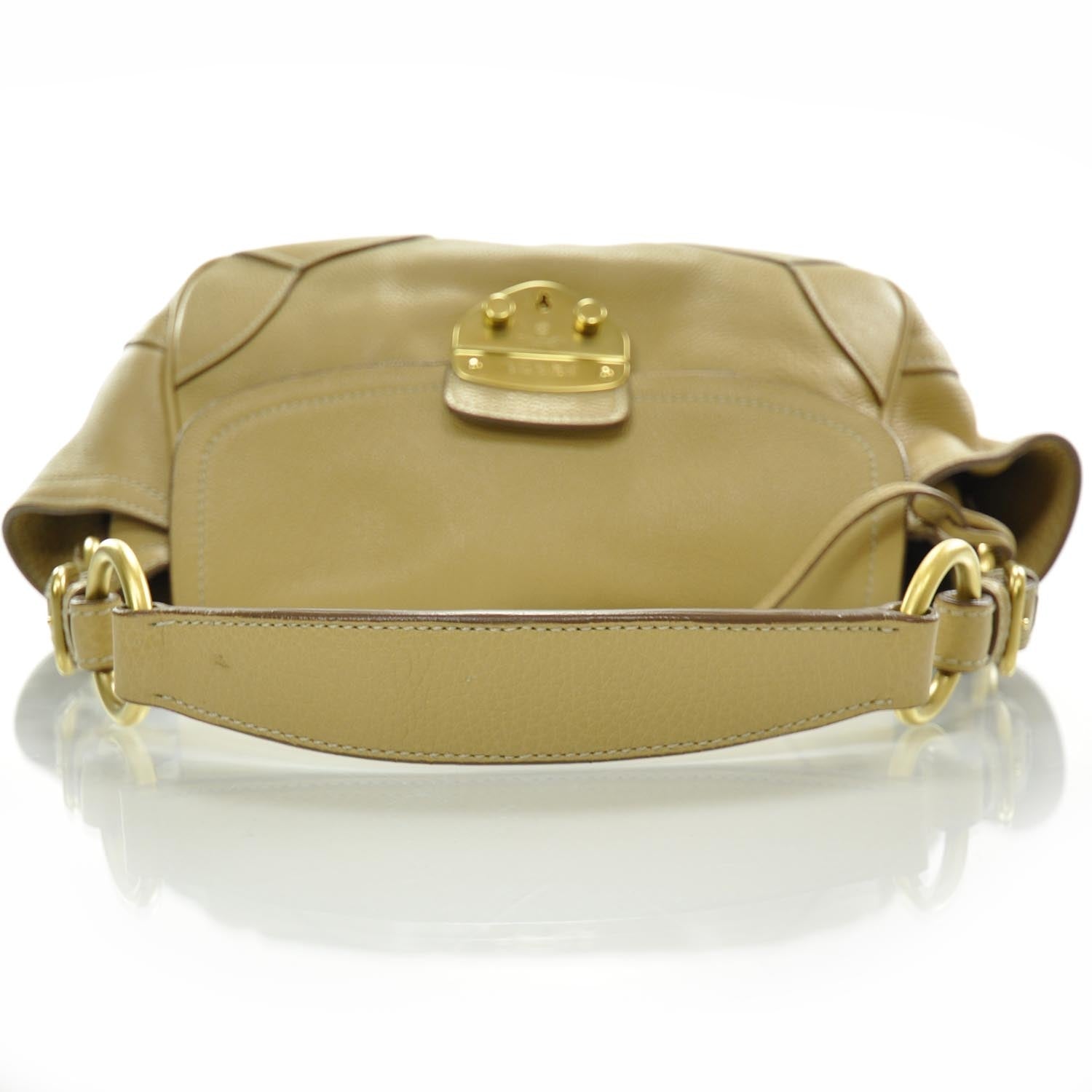 Prada Vitello Pushlock Flap Shoulder Bag Naturale 5 of 10