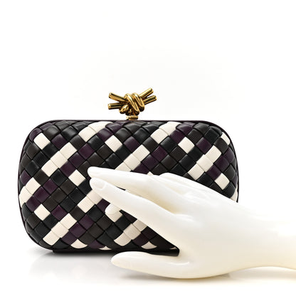 Bottega Veneta Nappa Intrecciato Knot Clutch Purple Multicolor Purple Multicolor 2 of 8