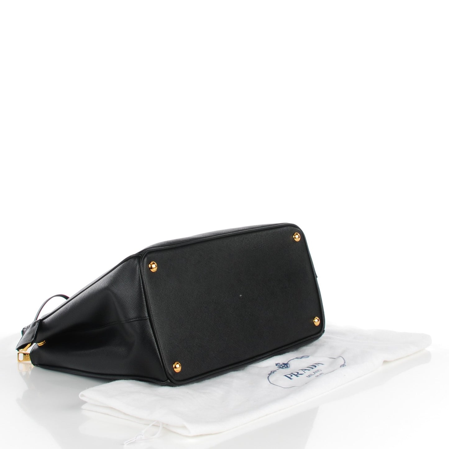 Saffiano Large Galleria Double Zip Tote Black