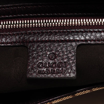 Gucci Monogram Medium Bamboo Bar Tote Bordeaux 5 of 9