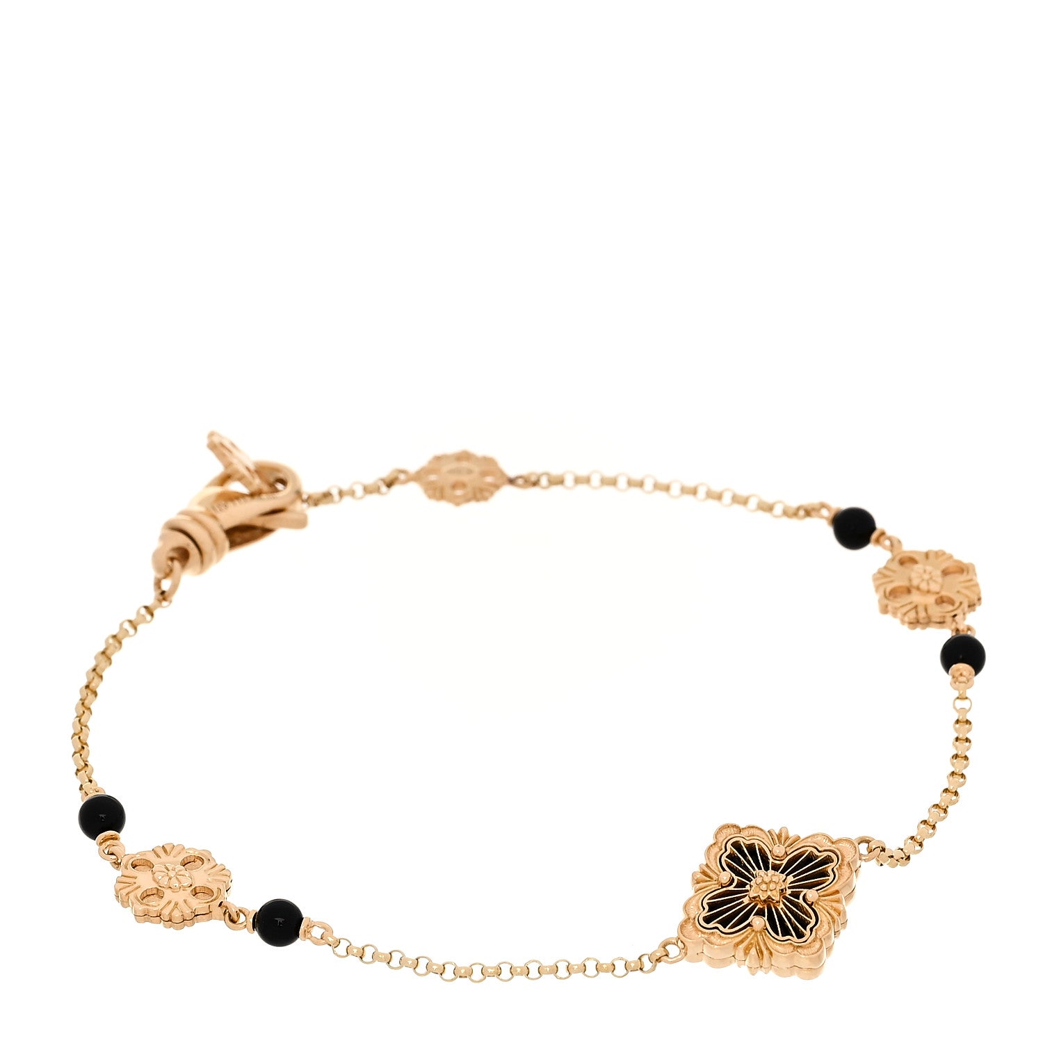 Buccellati 18K Yellow Gold Onyx Opera Tulle Bracelet 1 of 8