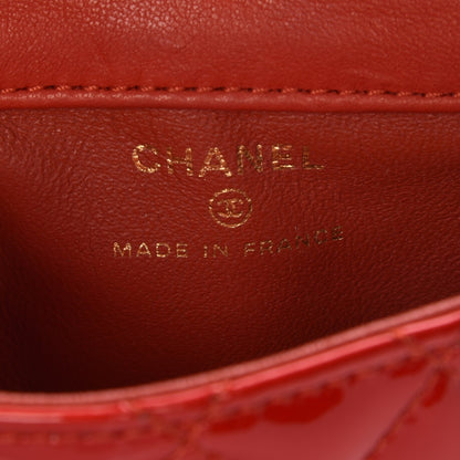 Chanel Patent Quilted 2.55 Ankle Wrist Bag Red 9 of 10