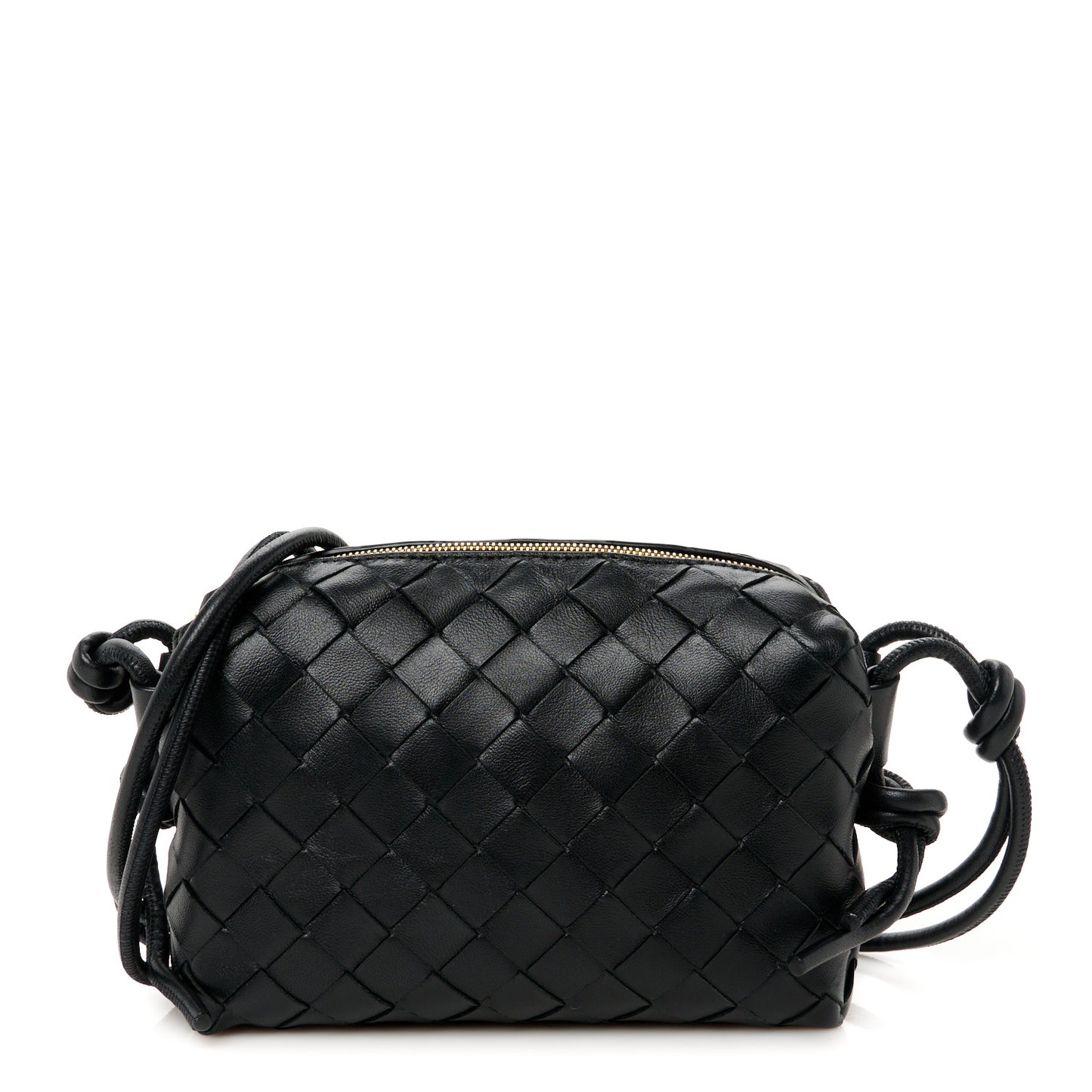Nappa Intrecciato Mini Loop Camera Bag Black