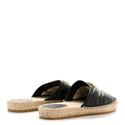 Gucci Nappa Matelasse GG Marmont Espadrille Slippers 41 Black 5 of 12