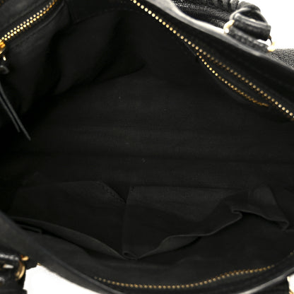 Balenciaga Chevre Gold Metallic Edge Hardware S City Black 5 of 10