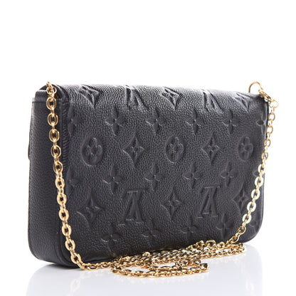 Louis Vuitton Empreinte Pochette Felicie Chain Wallet Black 3 of 12