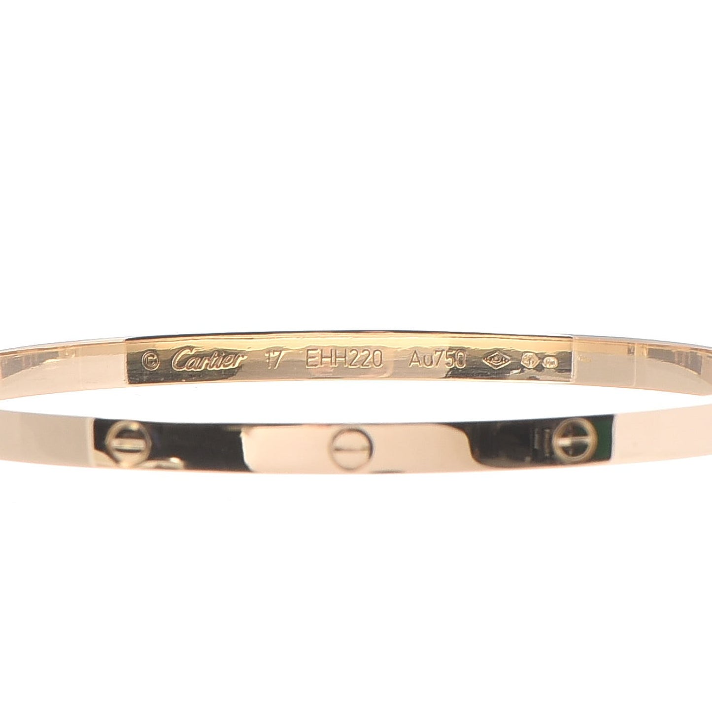 18K Yellow Gold Small LOVE Bracelet 17