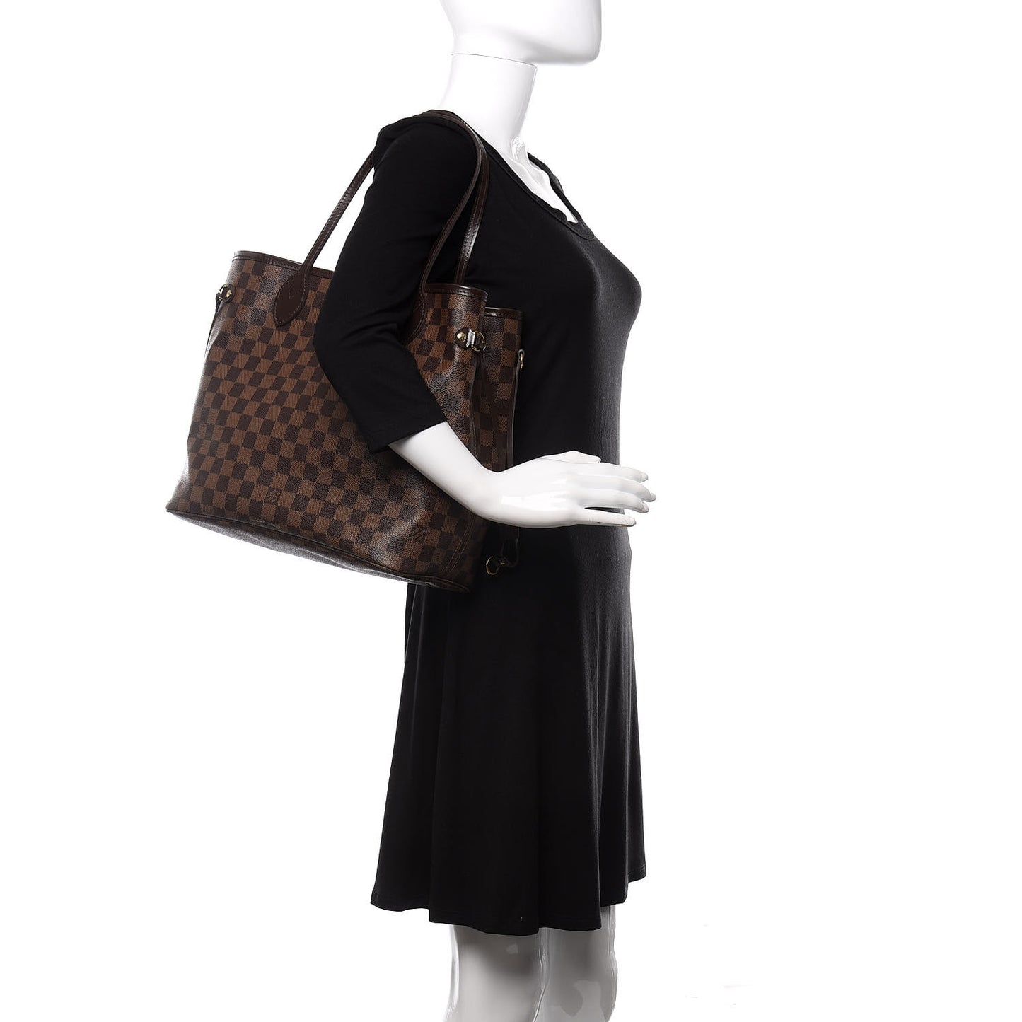 Damier Ebene Neo Neverfull MM Rose Ballerine