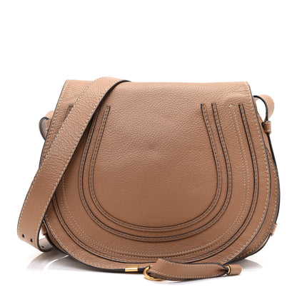 Chloe Calfskin Medium Marcie Round Crossbody Bag Nut 1 of 19