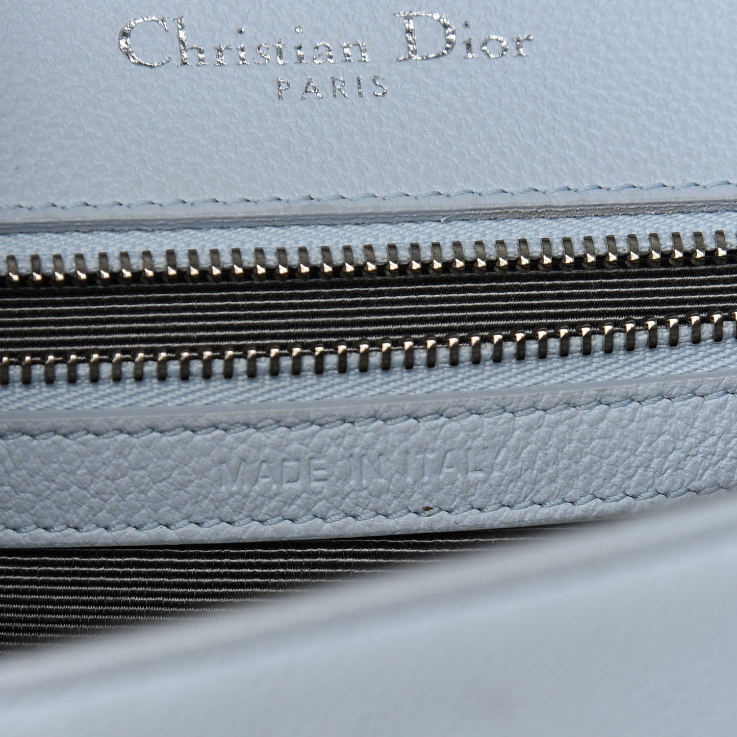 Grained Calfskin Medium Diorama Flap Bag Light blue
