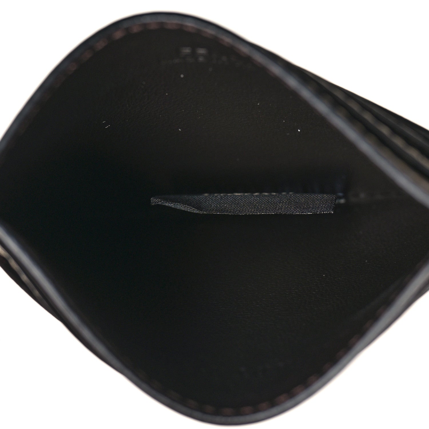 Fendi Vitello Ceylon Bi-Color FF 1974 Embossed FF Diamonds Card Holder Maya Black 5 of 9