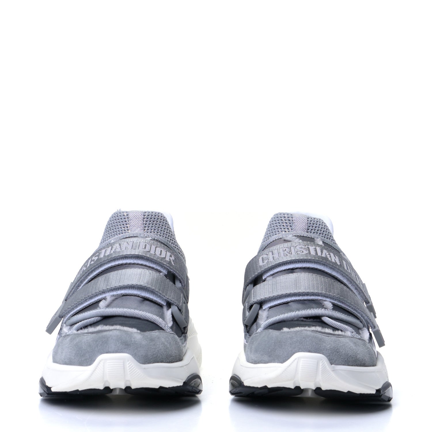 Christian Dior Technical Fabric Nylon Camouflage Womens D-Wander Sneakers 38.5 Silver 3 of 16