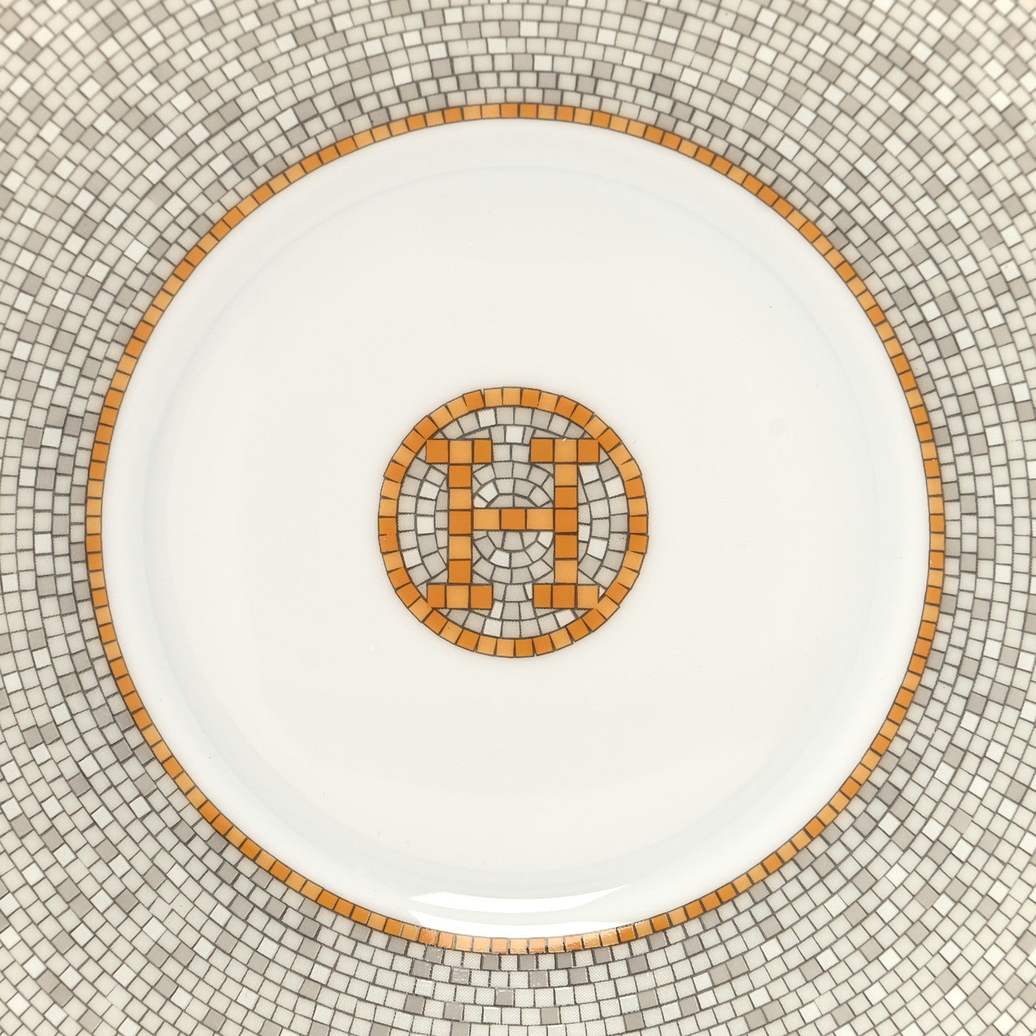 Hermes Porcelain 24 Gold Mosaique Teapot Cup Set Gold 15 of 18