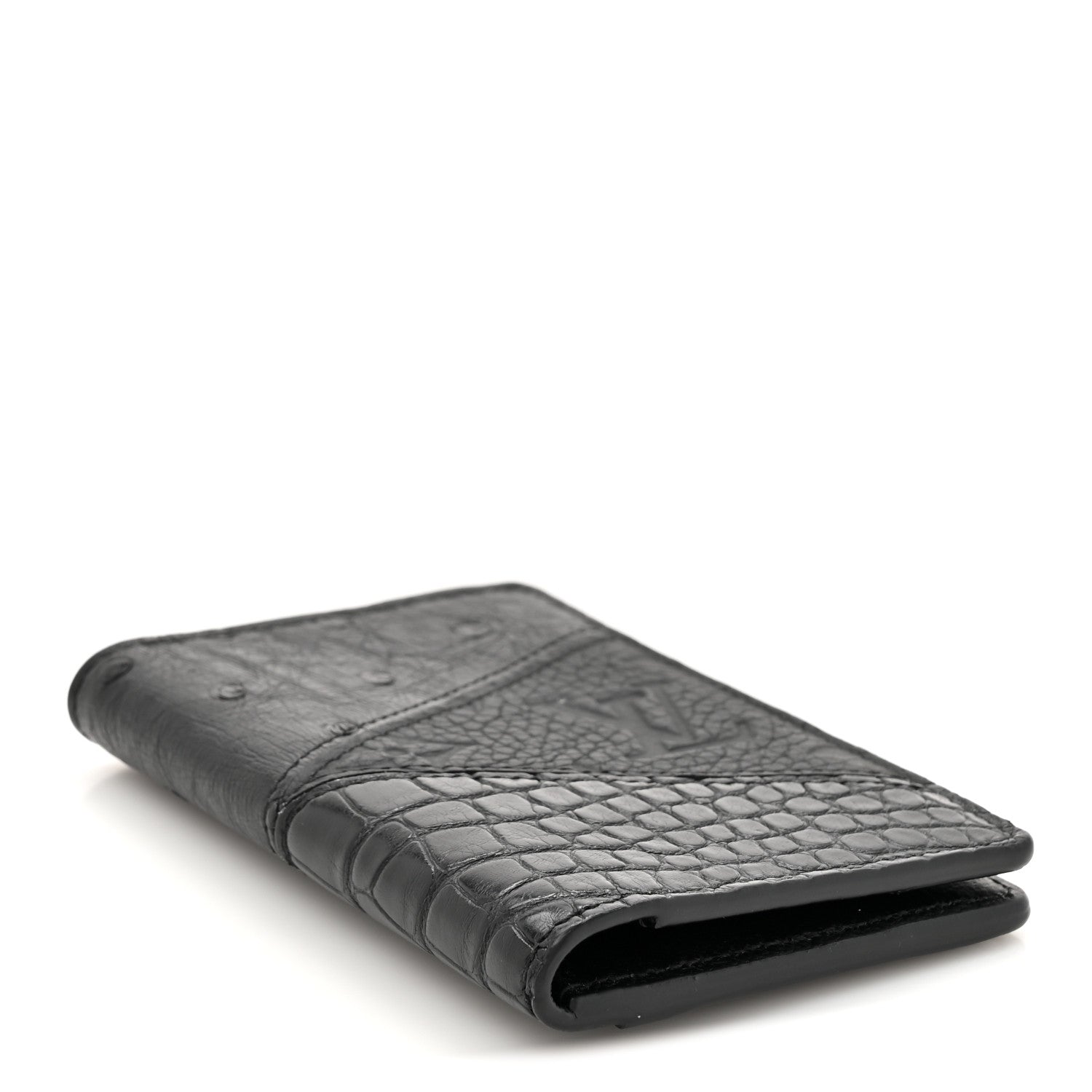 Louis Vuitton Ostrich Crocodile Pocket Organizer Black 4 of 7