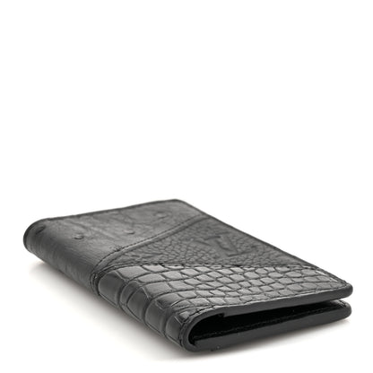 Louis Vuitton Ostrich Crocodile Pocket Organizer Black 4 of 7
