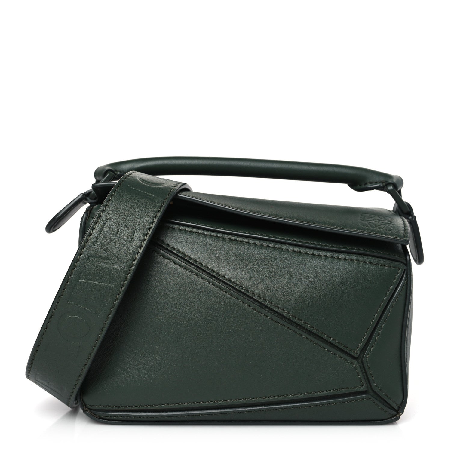 Loewe Satin Calfskin Mini Puzzle Bag Vintage Khaki 1 of 8