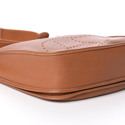 Hermes Taurillon Clemence Evelyne III GM Gold 7 of 8