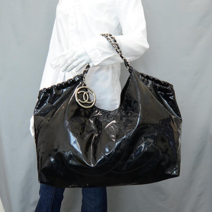 Chanel Vinyl XL Coco Cabas Black 2 of 12