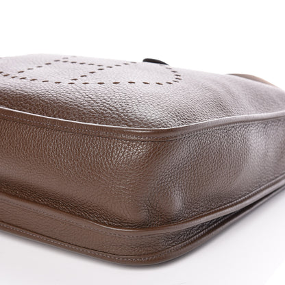 Hermes Taurillon Clemence Evelyne III GM Chocolate 9 of 9