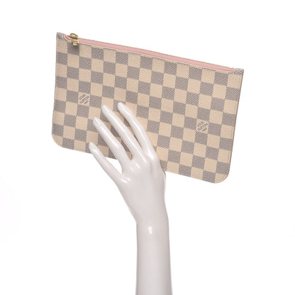 Louis Vuitton Damier Azur Neverfull MM GM Pochette Rose Ballerine 2 of 5