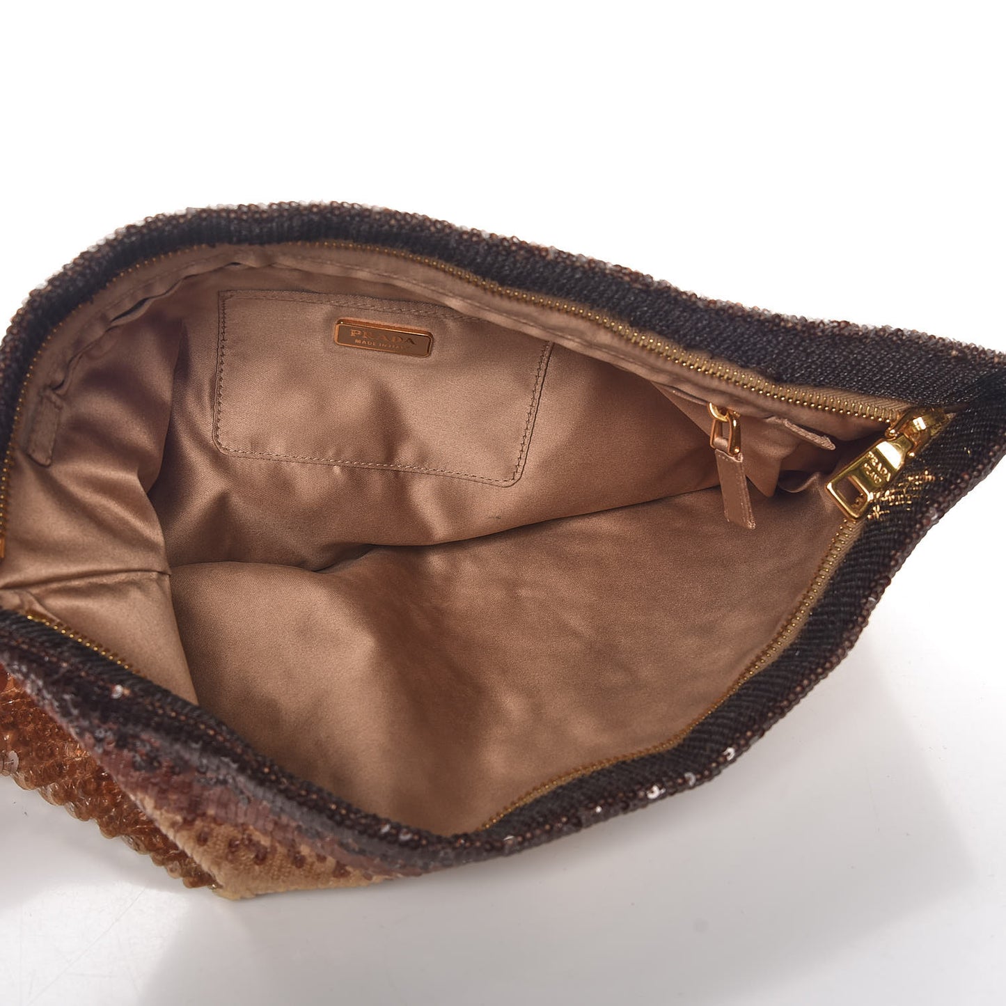 Sequin Ombre Clutch Bronze