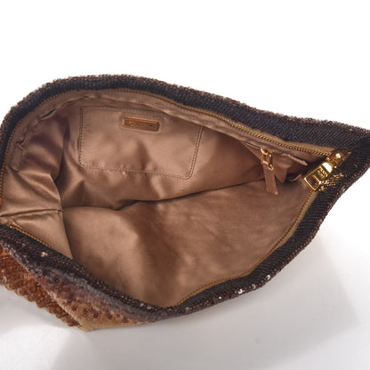 Prada Sequin Ombre Clutch Bronze 7 of 9