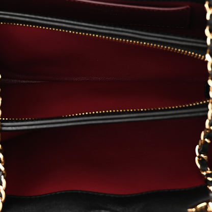 Chanel Lambskin Quilted Clutch With Chain Black White 5 of 11