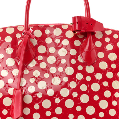 Louis Vuitton Vernis Kusama Infinity Dots Lockit MM Red 8 of 14