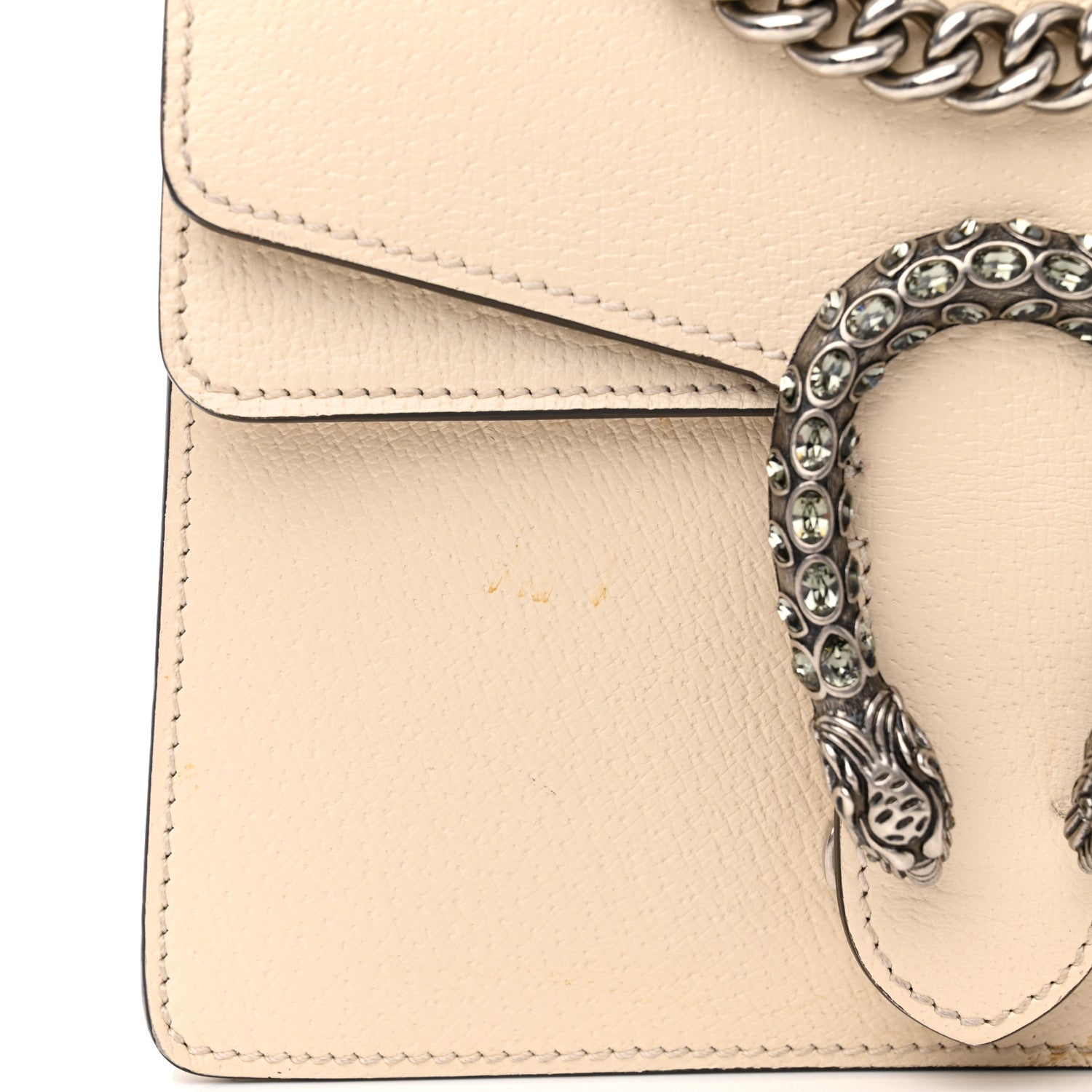 Gucci Dollar Calfskin Crystal Mini Dionysus Shoulder Bag Mystic White Black Diamond 15 of 16