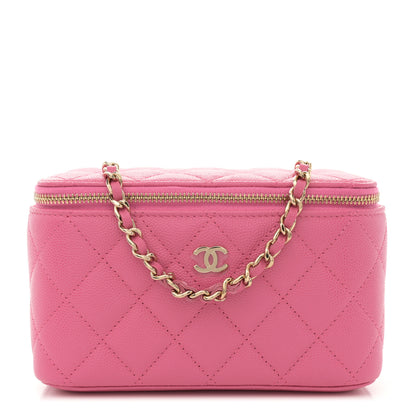 Chanel Caviar Quilted Small Vanity Case With Chain Pink 1 of 11