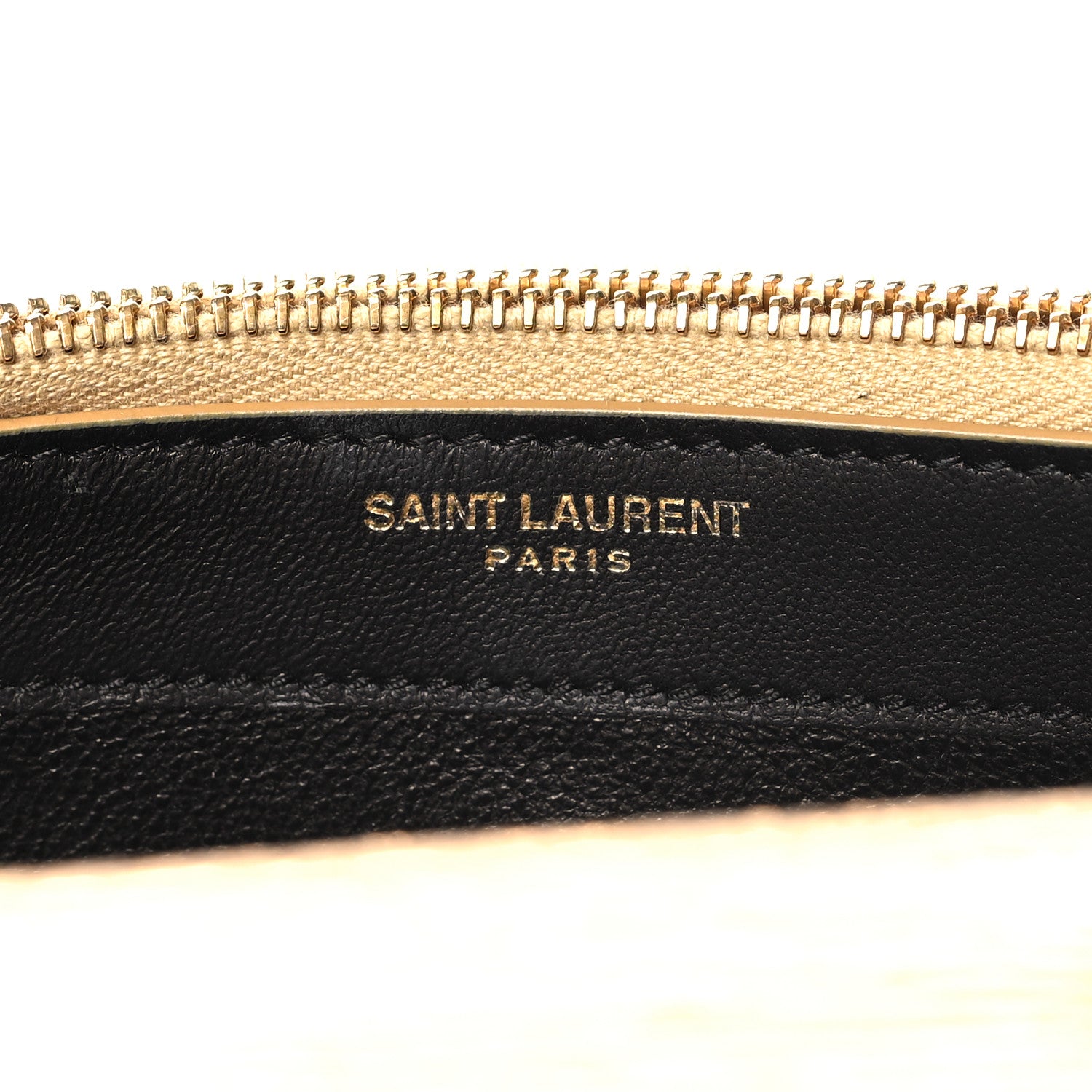 Saint Laurent Metallic Crackled Calfskin Kate Monogram Tassel Chain Wallet Gold 6 of 11
