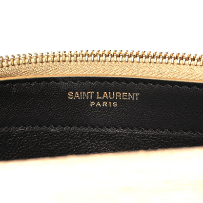 Saint Laurent Metallic Crackled Calfskin Kate Monogram Tassel Chain Wallet Gold 6 of 11
