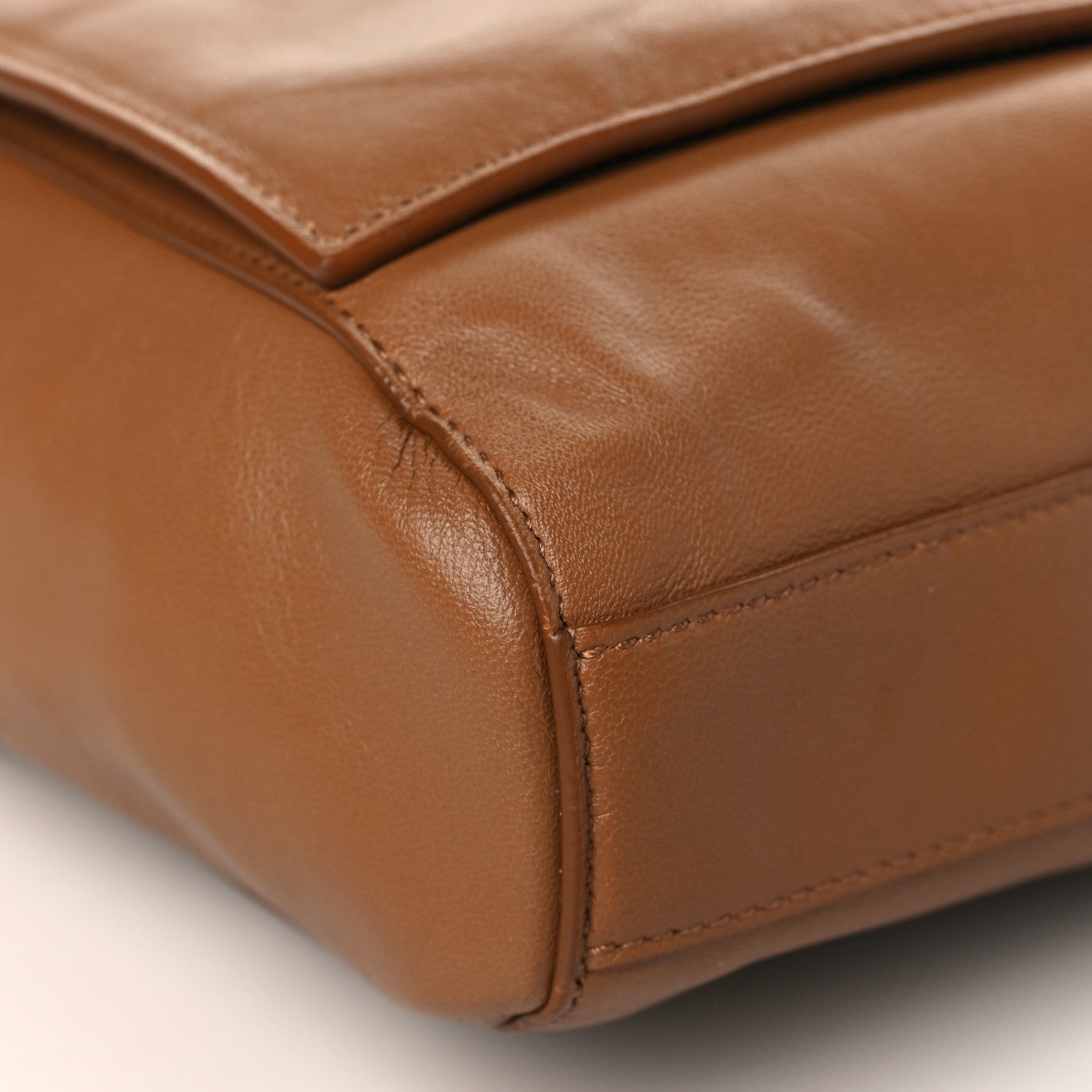 Saint Laurent Smooth Calfskin Suede Medium Reversible Monogram Kate Satchel Light Ochre 12 of 14
