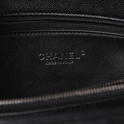 Chanel Caviar Lizard Quilted Large Coco Handle Flap Black 7 of 17