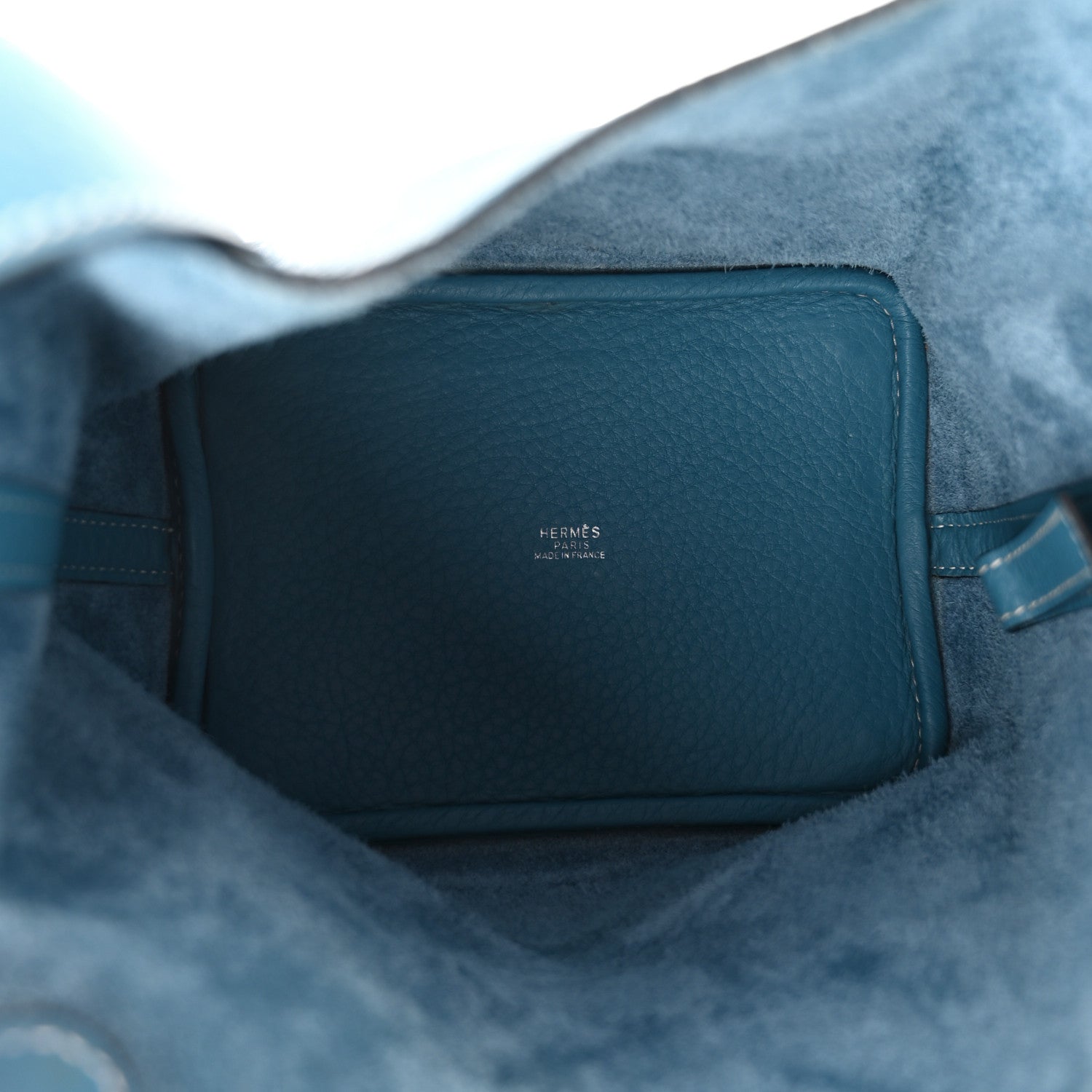 Hermes Taurillon Clemence Picotin 18 PM Blue Jean 5 of 11