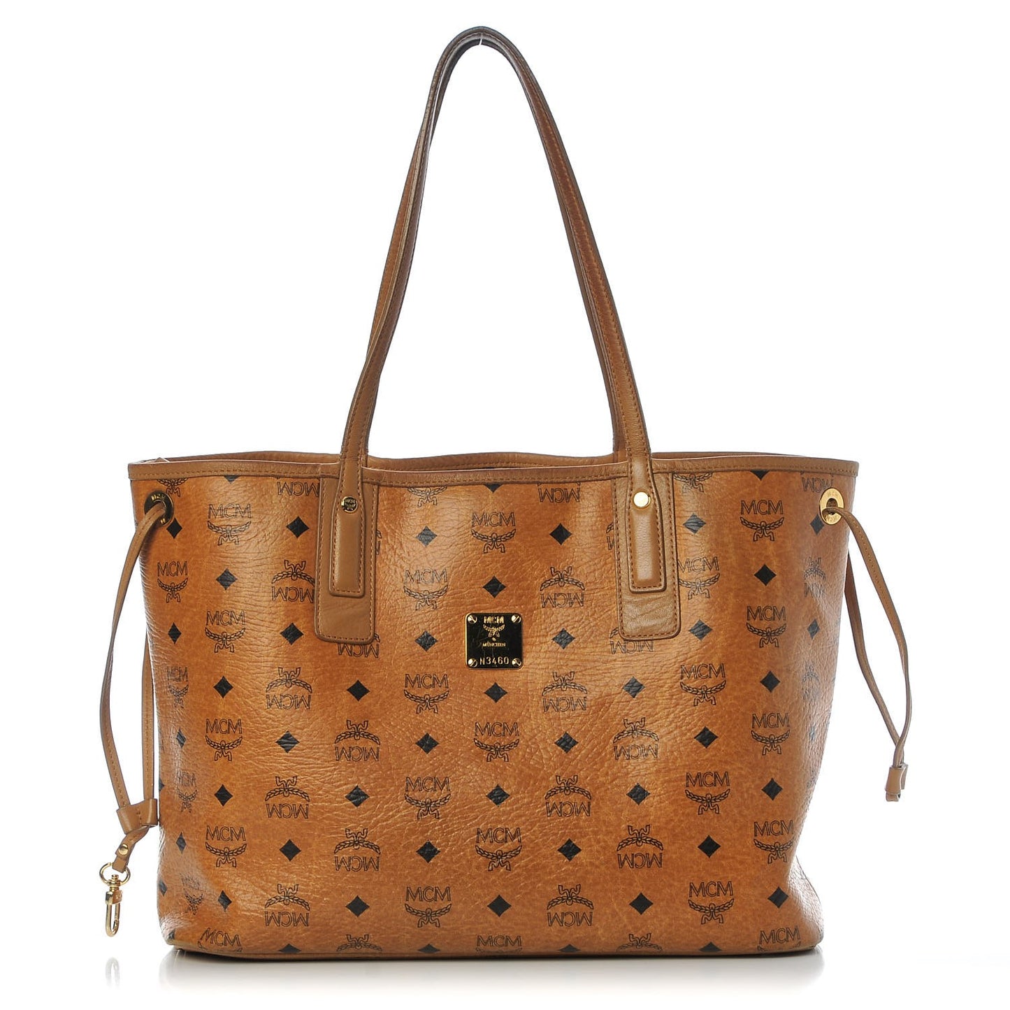 Visetos Medium Reversible Shopping Tote Cognac
