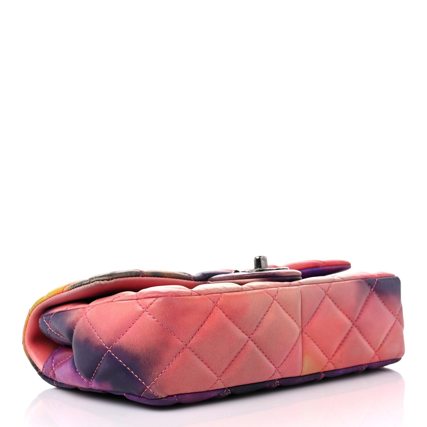 Printed Lambskin Quilted Small Flower Power Flap
