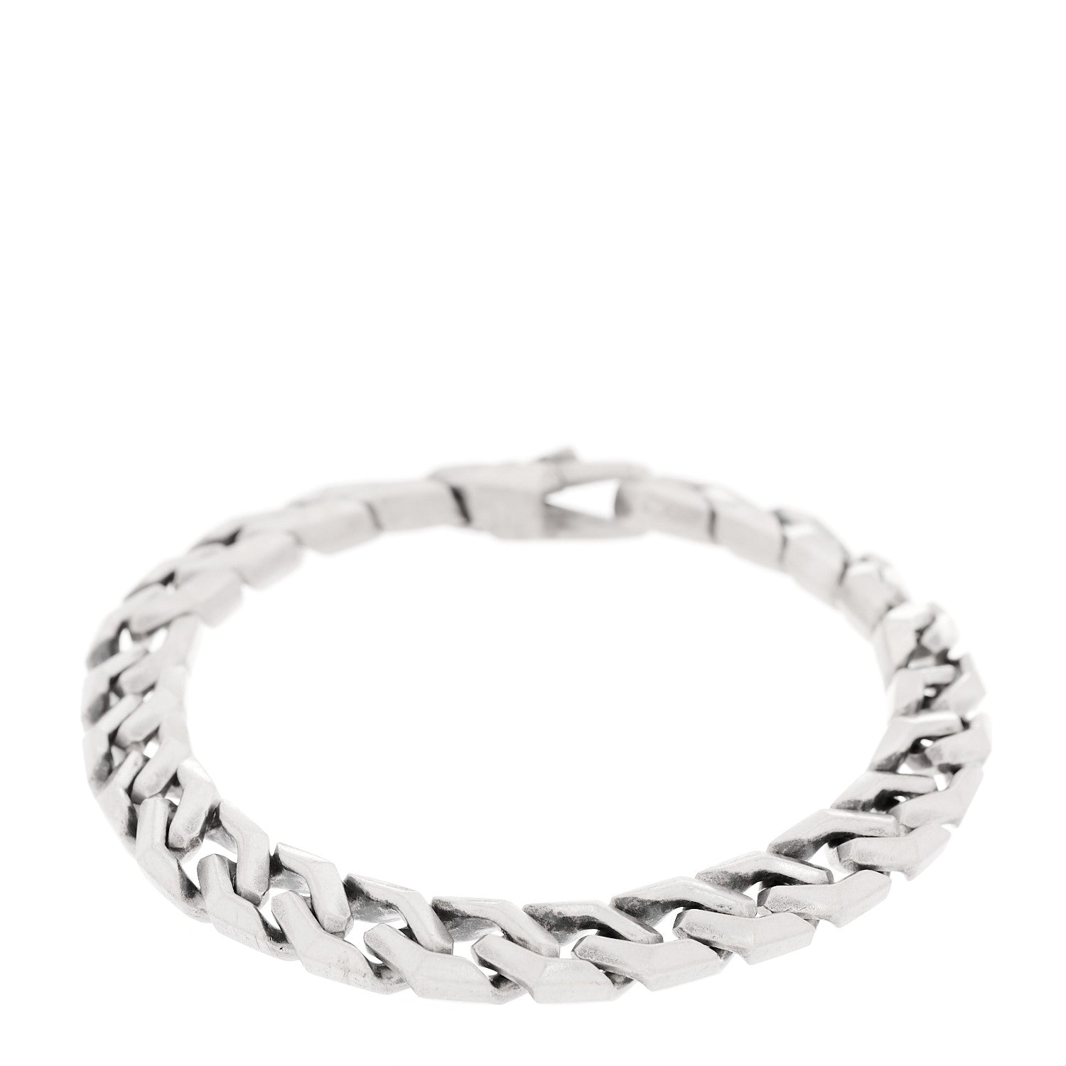 David Yurman Sterling Silver 8.7mm Curb Chain Angular Link Bracelet 1 of 4