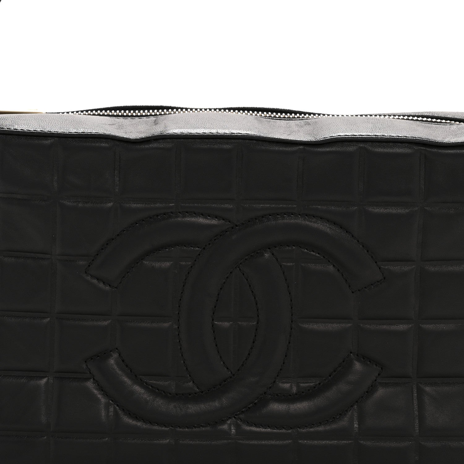 Chanel Lambskin Quilted Medium Chocolate Bar Shoulder Bag Black 8 of 13