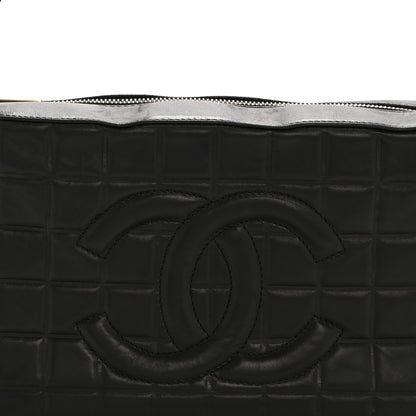 Chanel Lambskin Quilted Medium Chocolate Bar Shoulder Bag Black 8 of 13