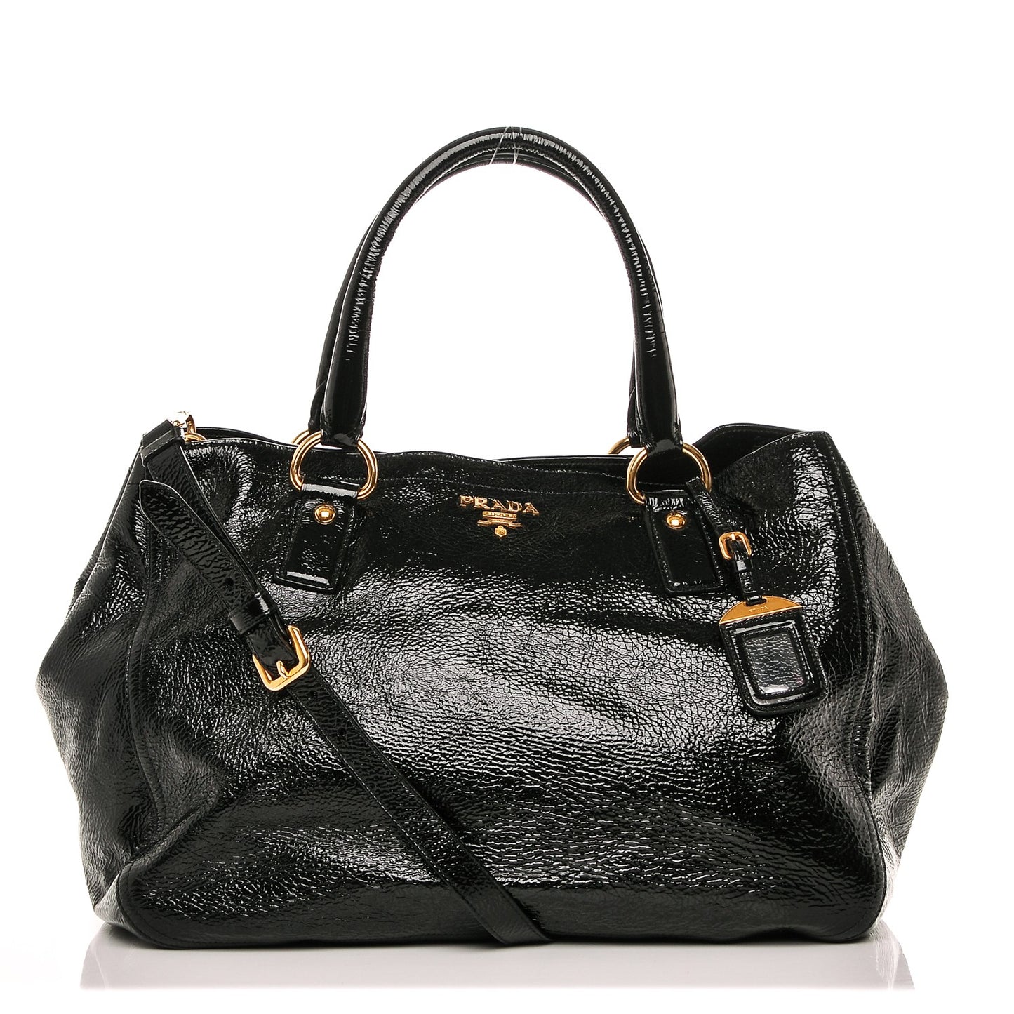 Vernice Naplak Zipper Bowler Tote Black