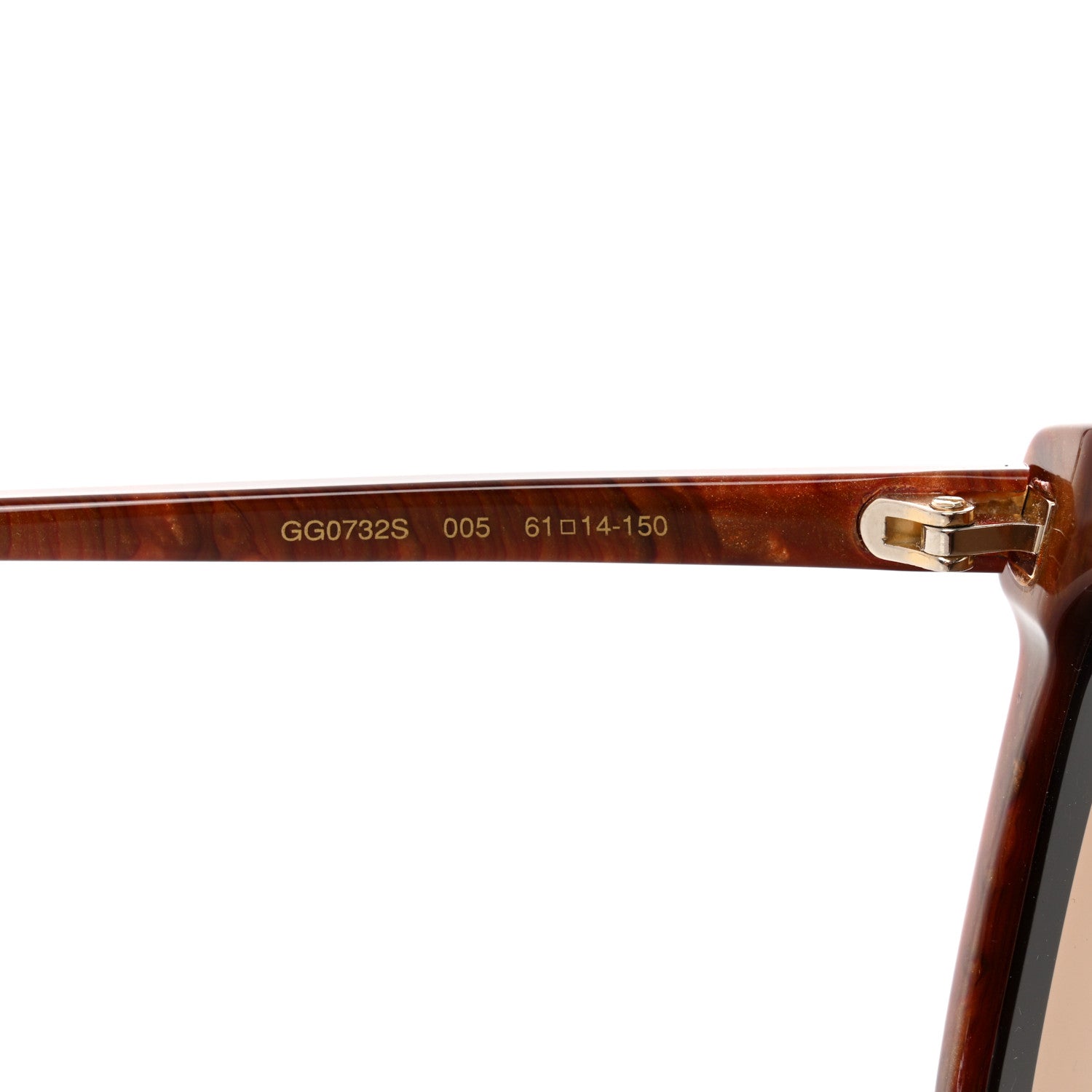 Gucci Aviator Crystal Brow Sunglasses GG0732S Havana Brown 7 of 7